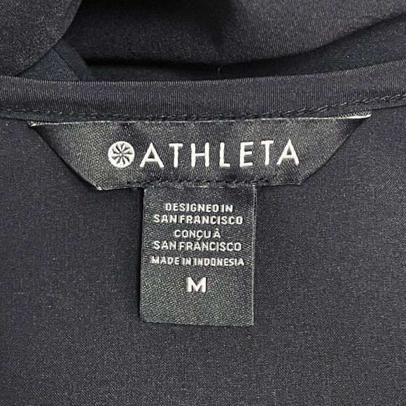 Athleta Presidio Traveler Maxi Dress Black Sleeveless Scoop Pocket Size Medium - Picture 9 of 11